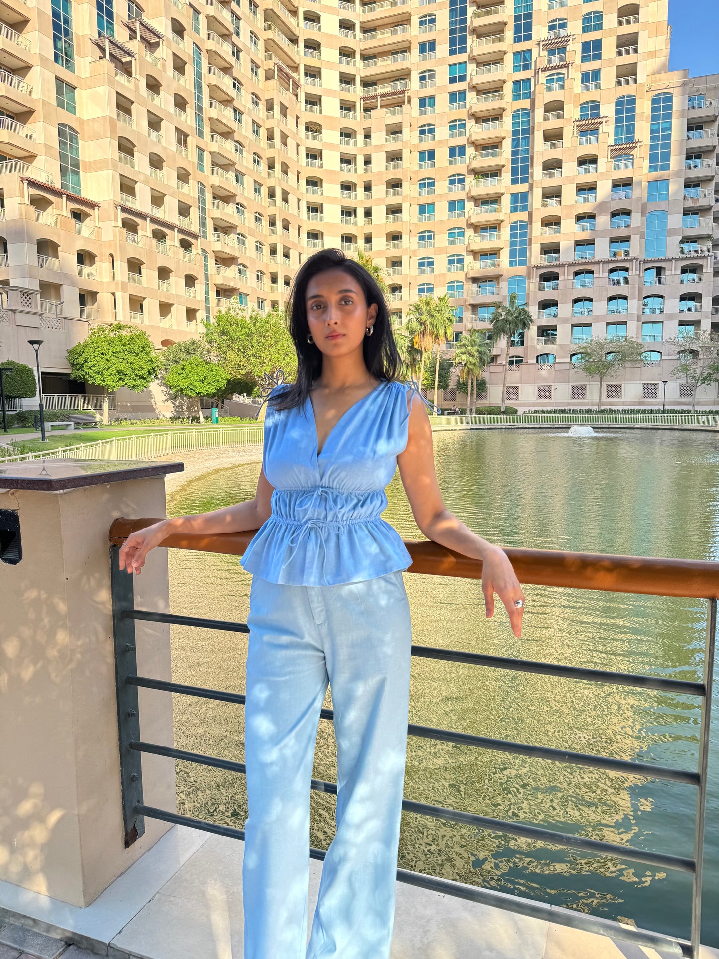 Noa Top- Sky Blue