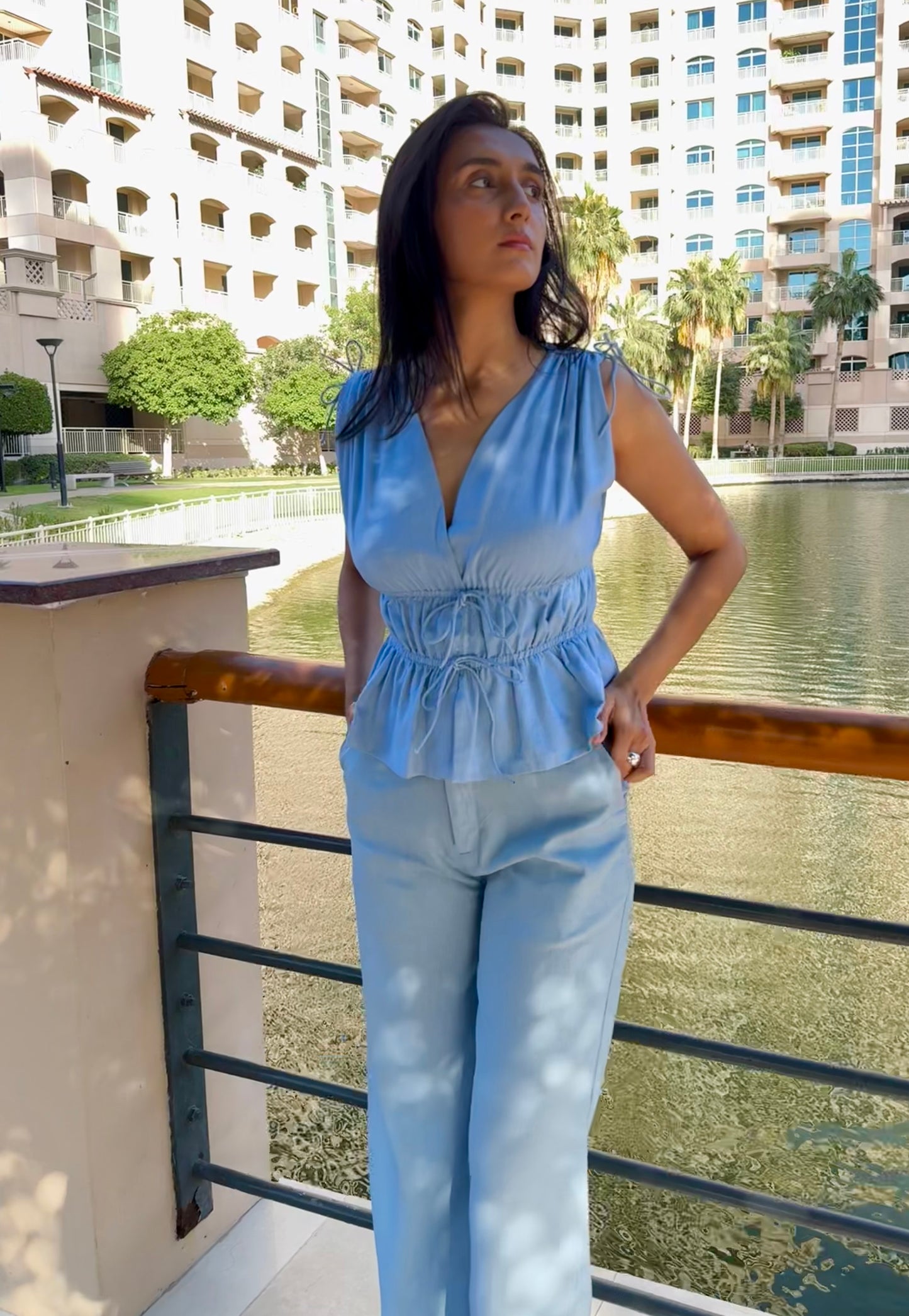 Noa Top- Sky Blue
