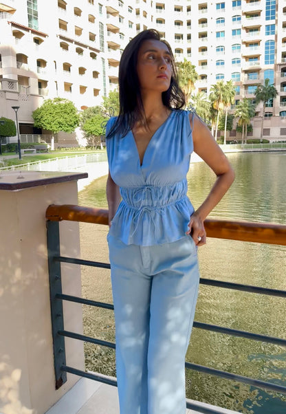 Noa Top- Sky Blue