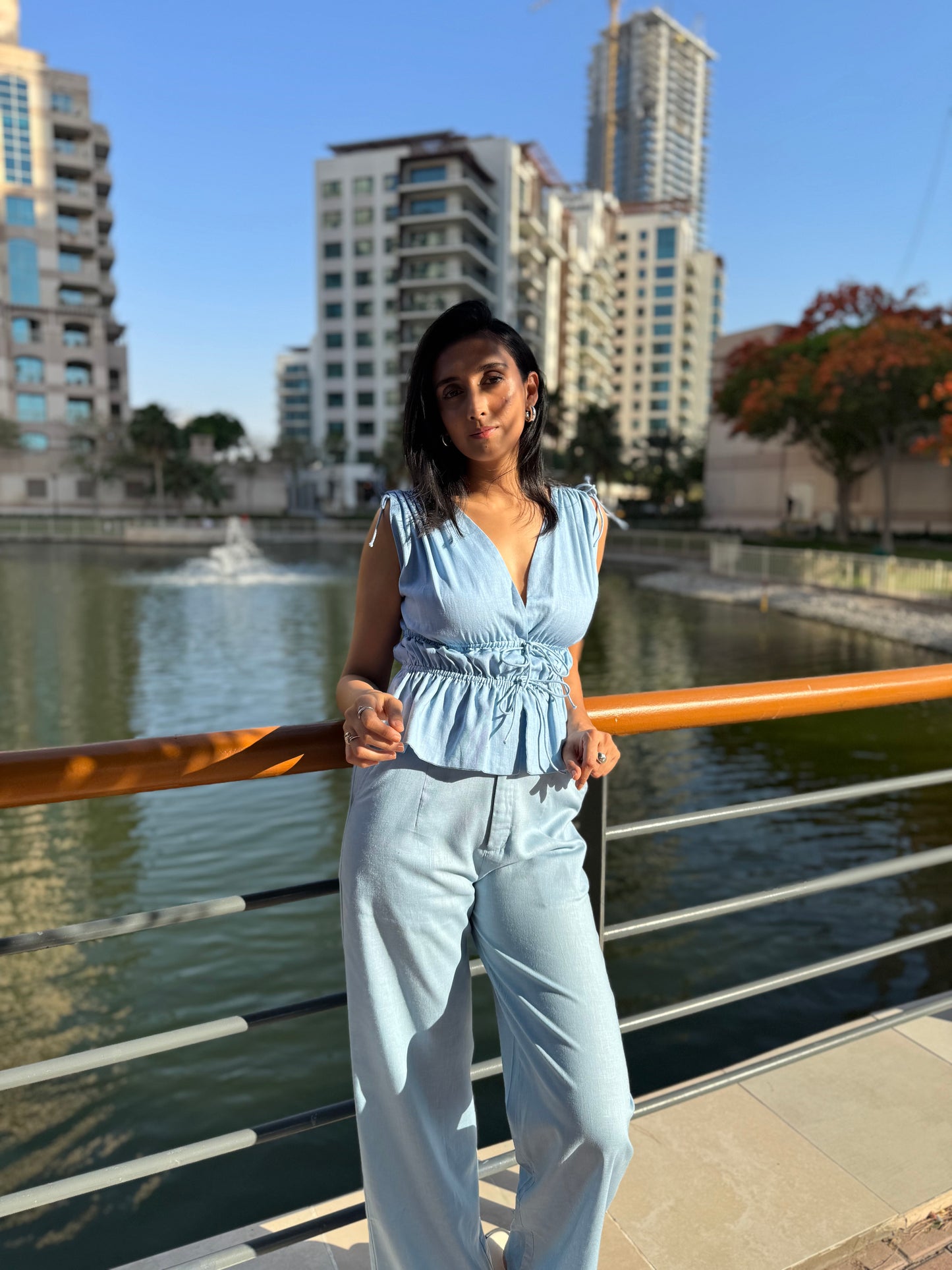 Noa Top- Sky Blue