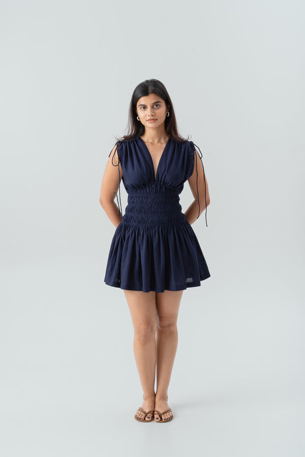 Maybel Dress-Navy