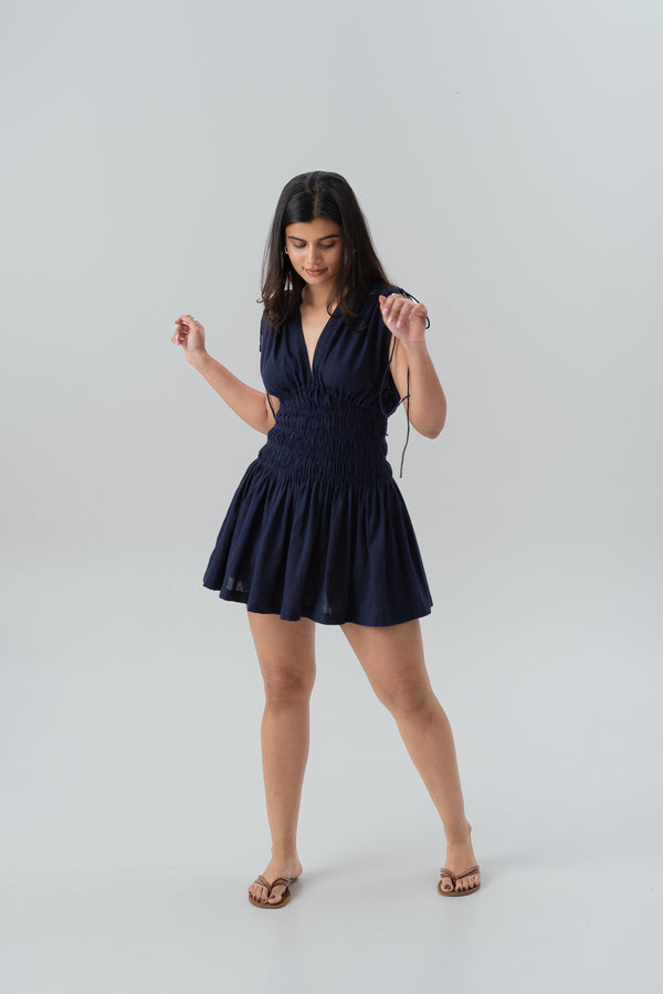Maybel Dress-Navy
