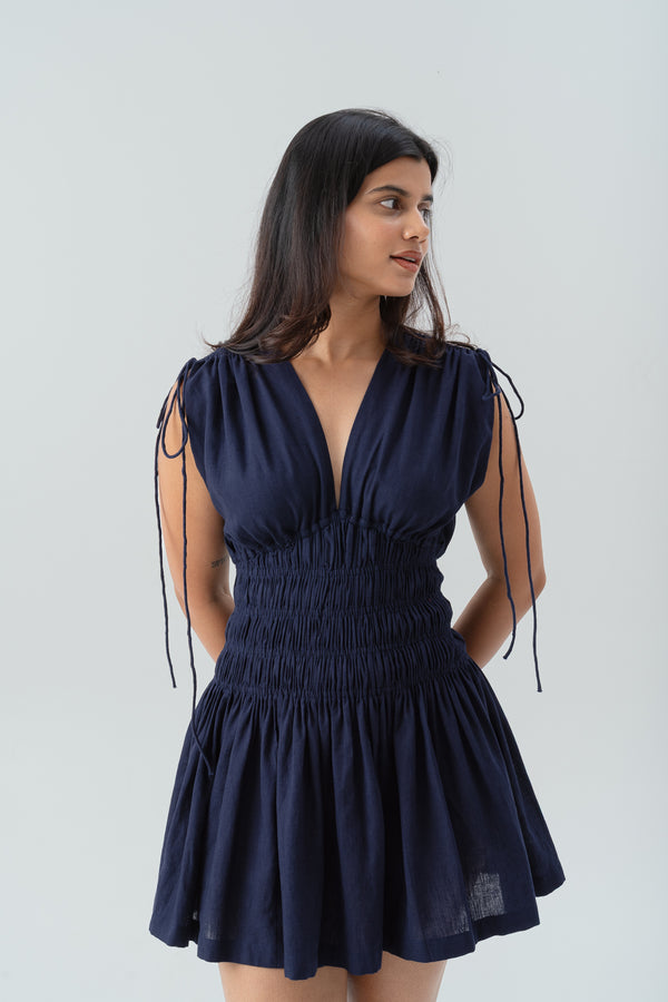 Maybel Dress-Navy