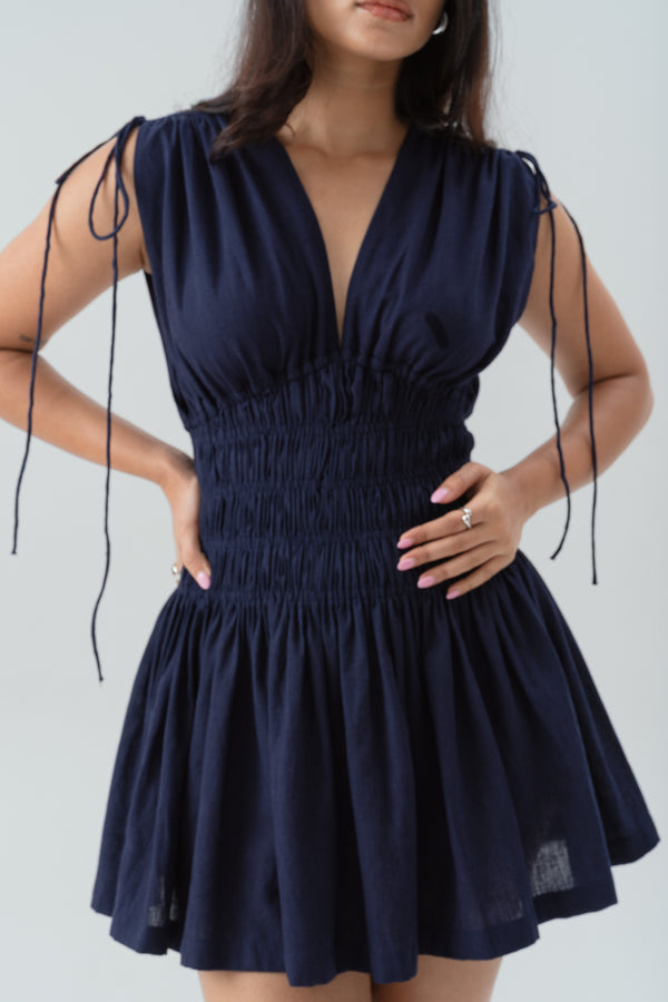 Maybel Dress-Navy