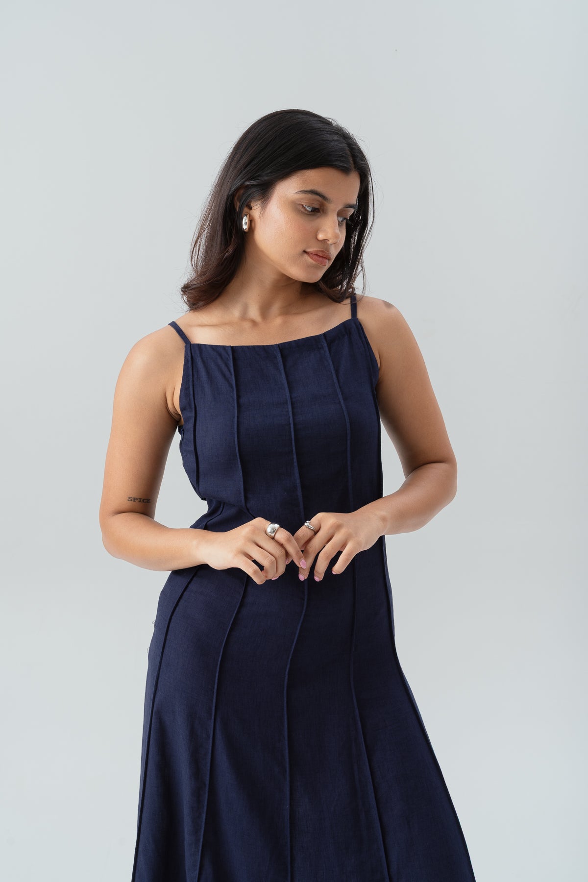 Rose Dress- Navy