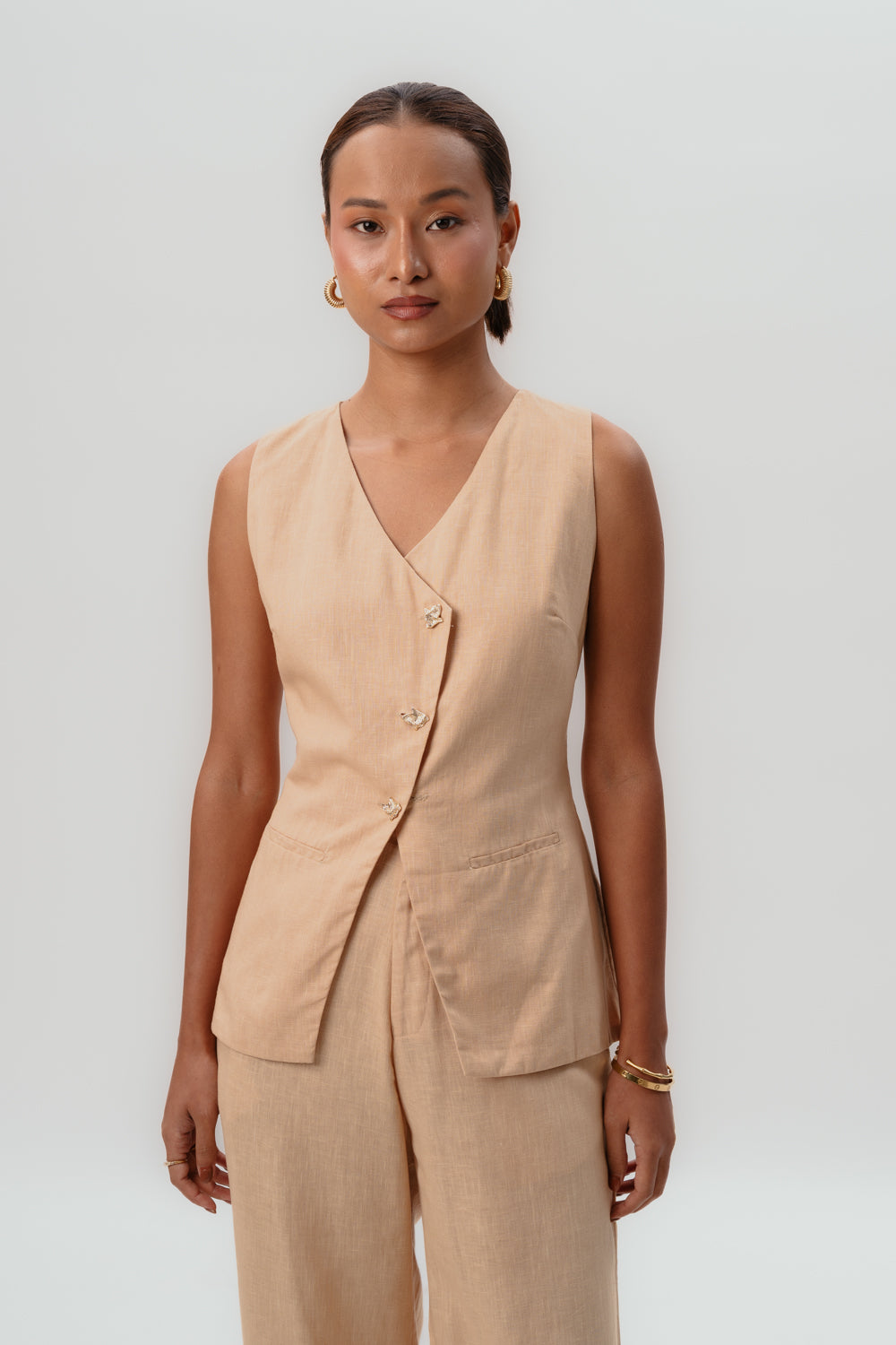Esme Vest- Beige
