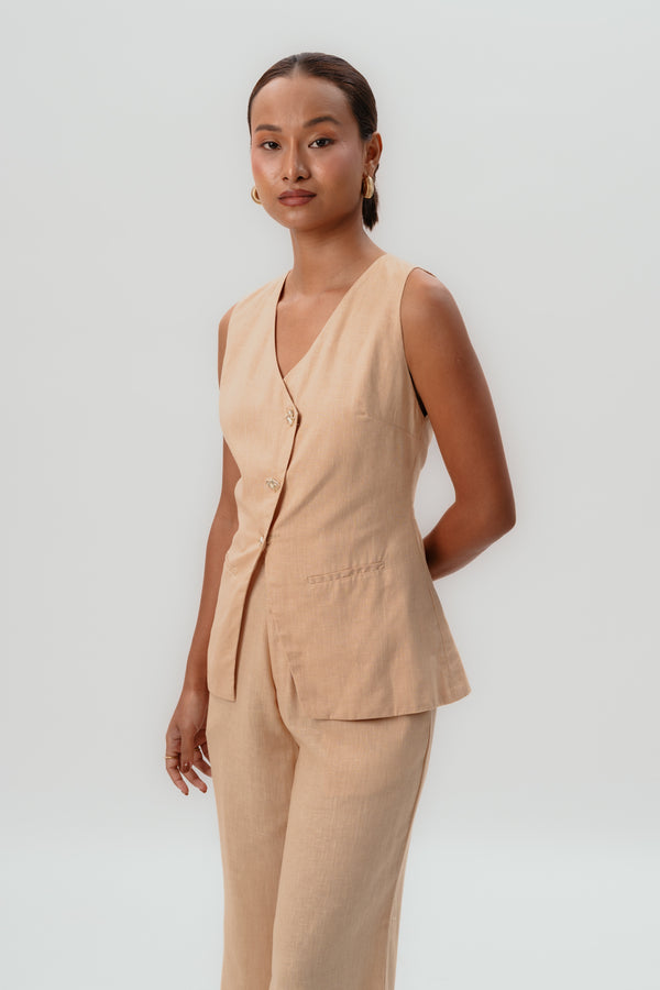 Esme Vest- Beige