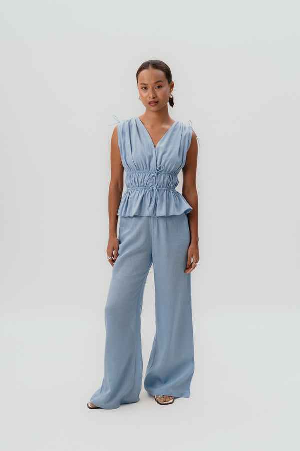Margot Trousers- Sky Blue