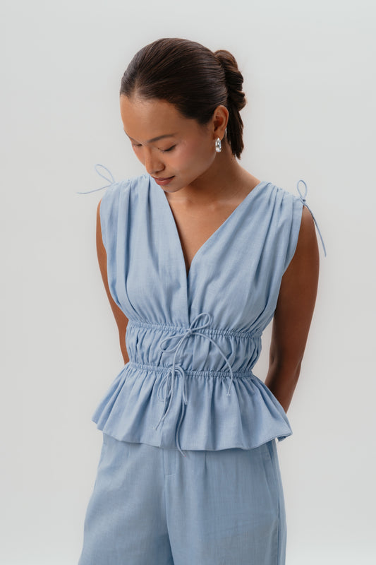 Noa Top- Sky Blue