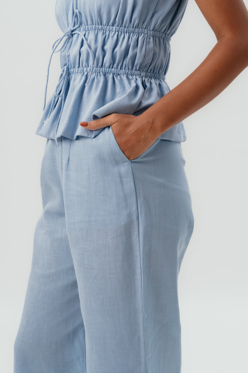 Margot Trousers- Sky Blue