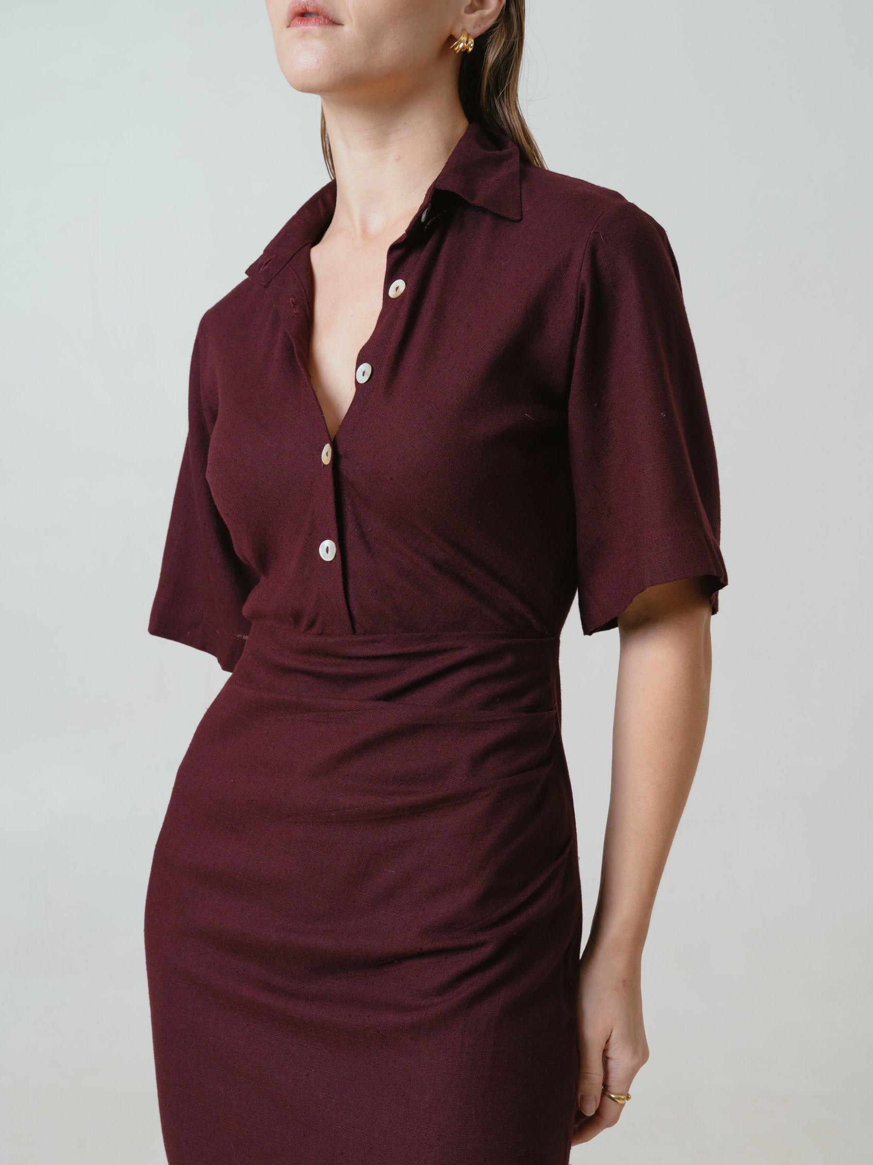 Chloe Dress- Maroon