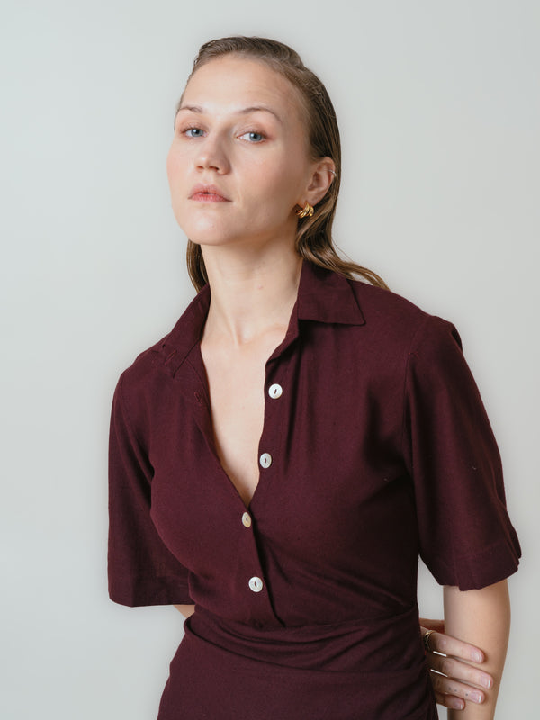 Chloe Dress- Maroon